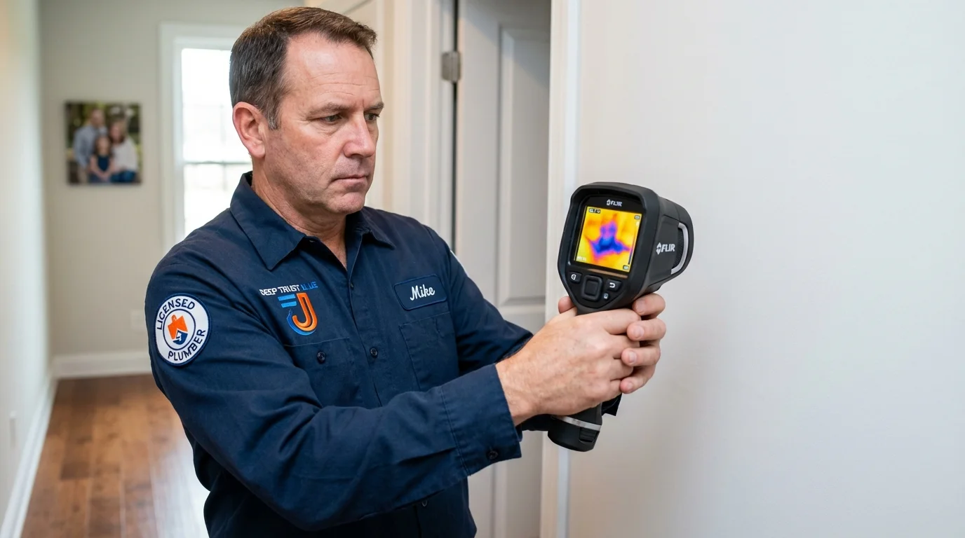 Thermal imaging leak detection by Johns Plumbing LLC in Tustin
